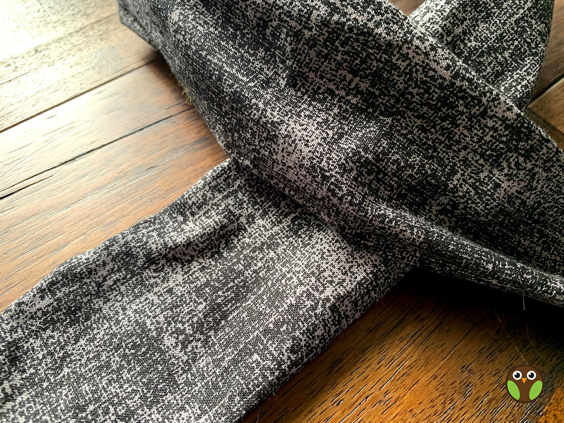 Black Grey Texture Pattern - Wired Head Wrap