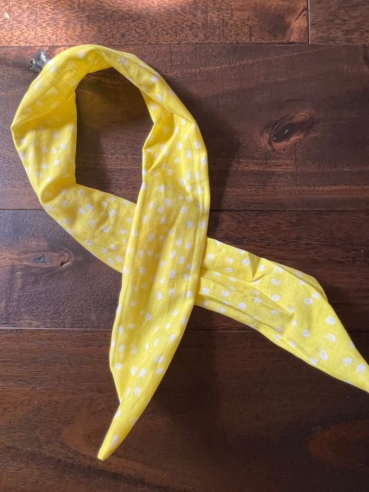 Bright Yellow Dots - Wired Head Wrap