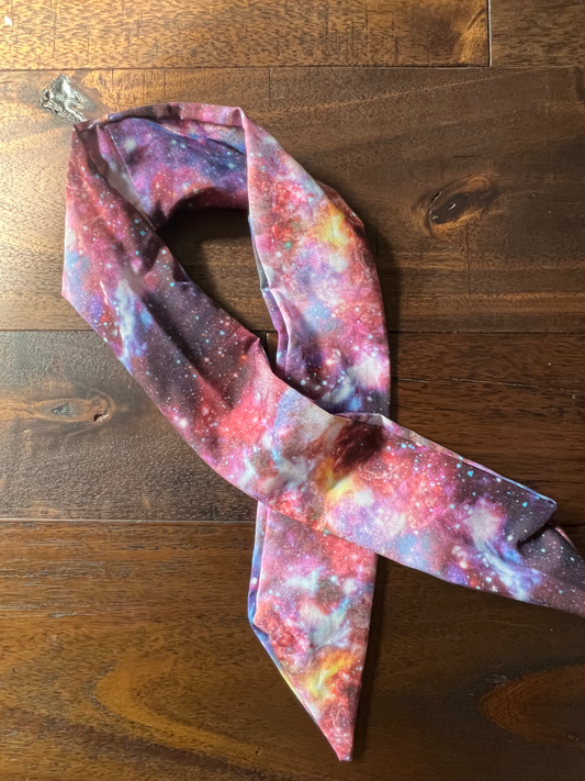 Galaxy Photo Real Purple  - Wired Head Wrap