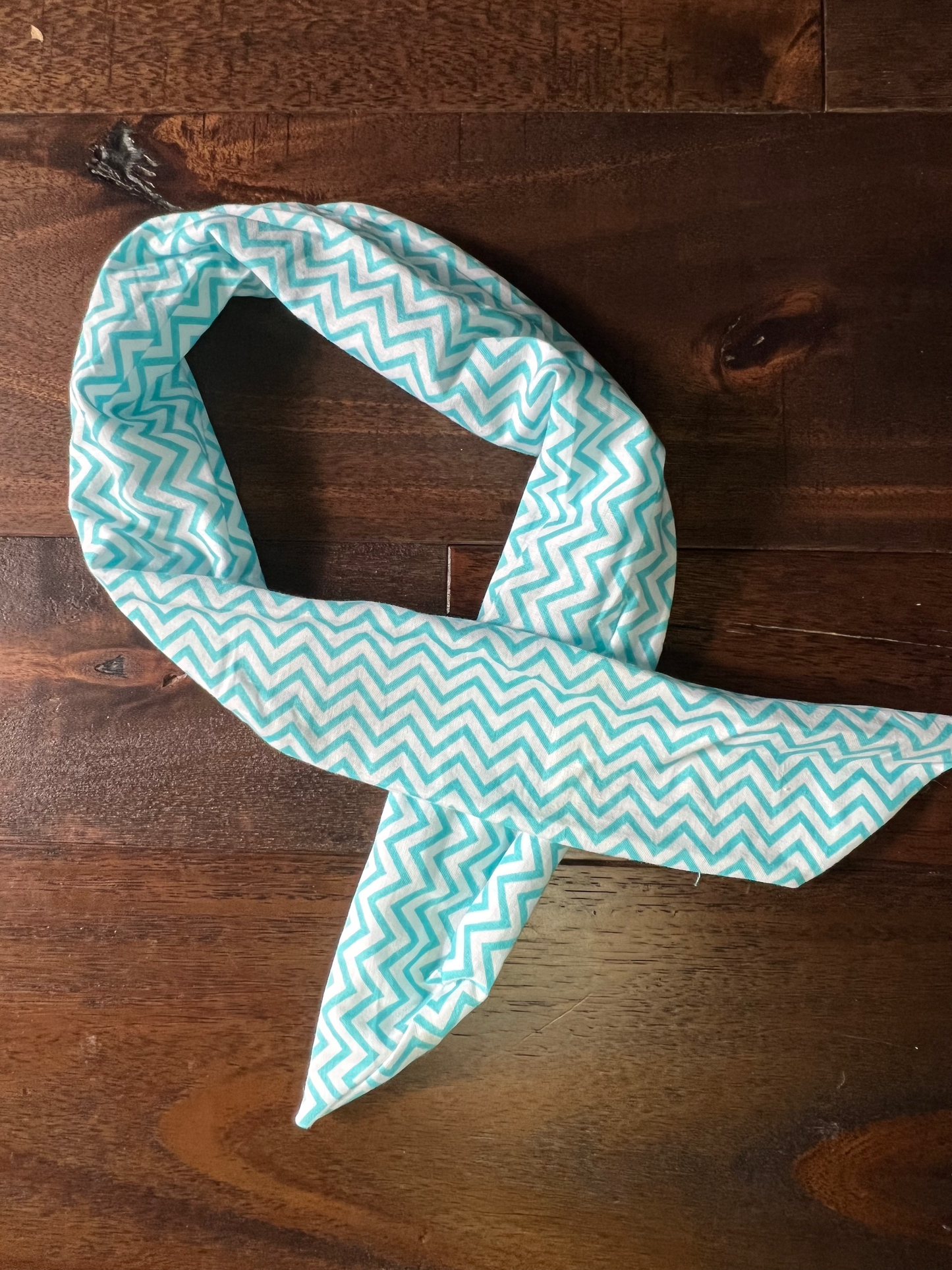 Chevron Aqua - Wired Head Wrap