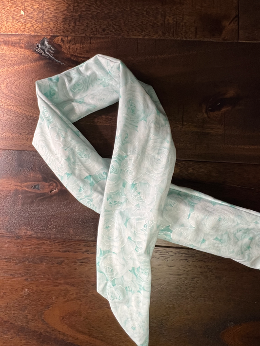 Rose Metallic Teal - Wired Head Wrap