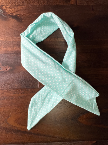 Light Teal Dots - Wired Head Wrap