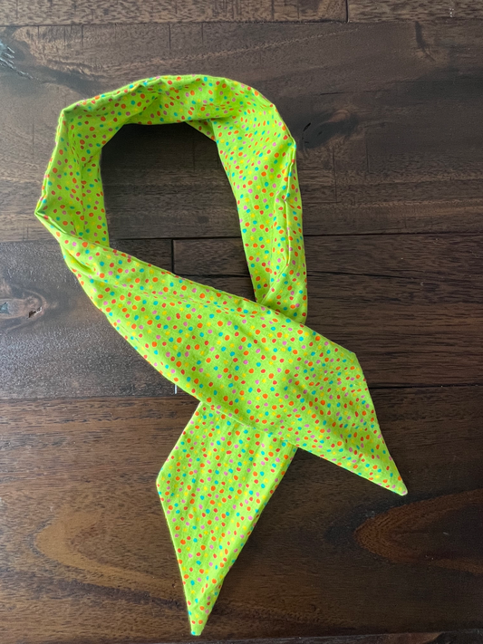 Party Dots on Green - Wired Head Wrap