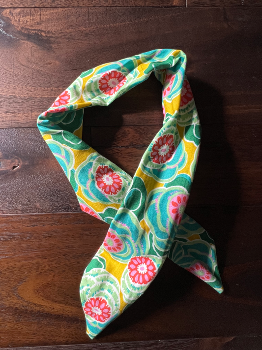 Bright Succulent on Yellow - Wired Head Wrap