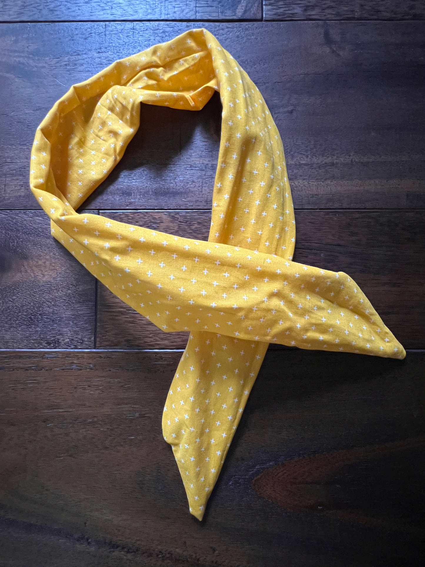 Mini Plus Yellow/White - Wired Head Wrap