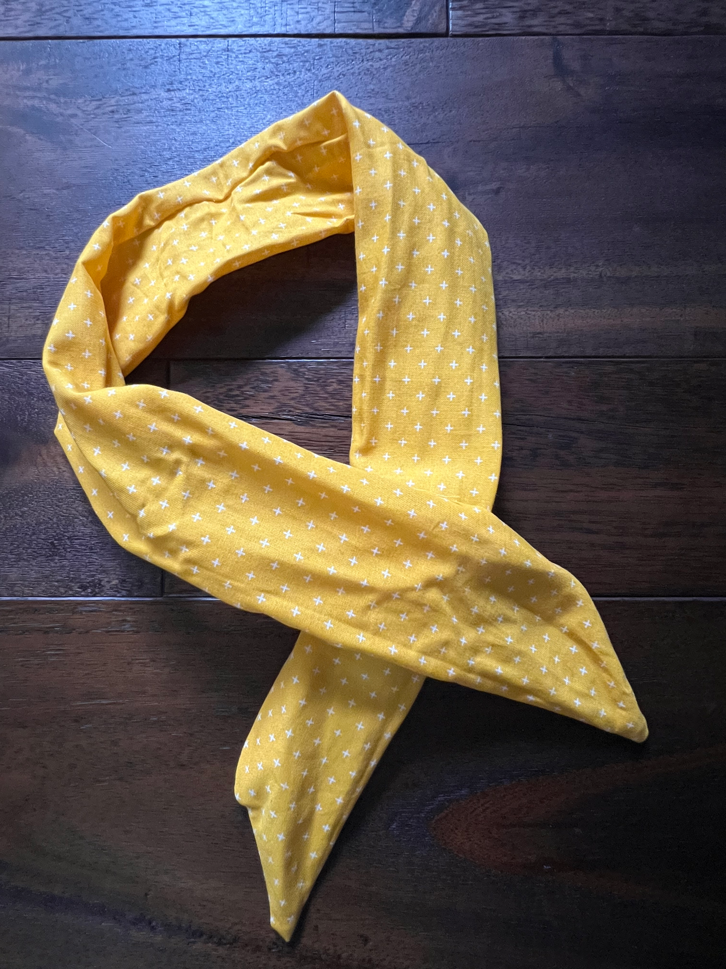 Mini Plus Yellow/White - Wired Head Wrap